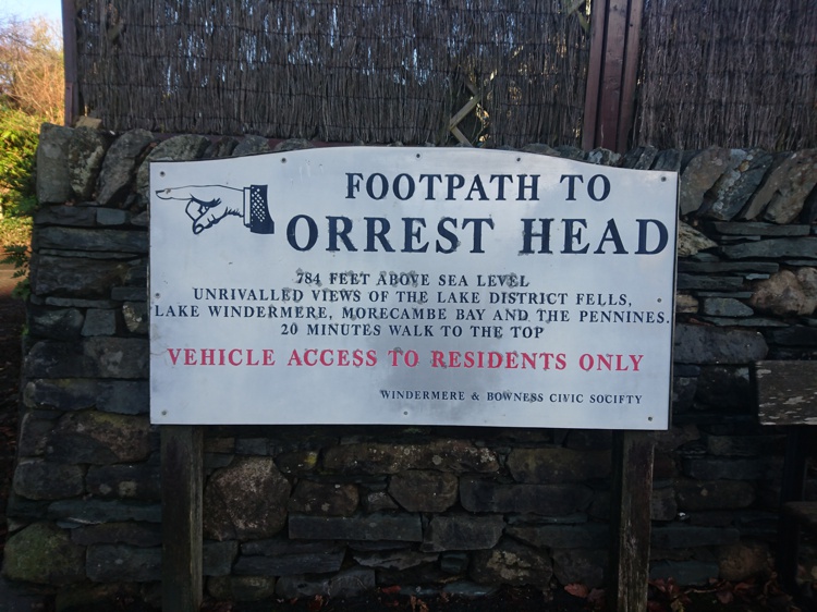 Orrest Head Sign