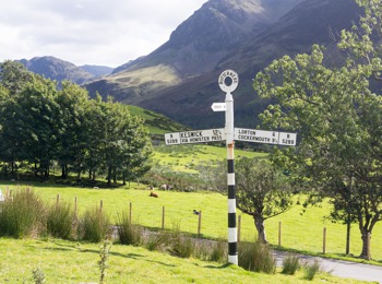 Sign post in the Lake District