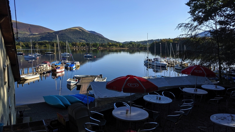 Derwent Water as seen from the Nicol End Marina café
