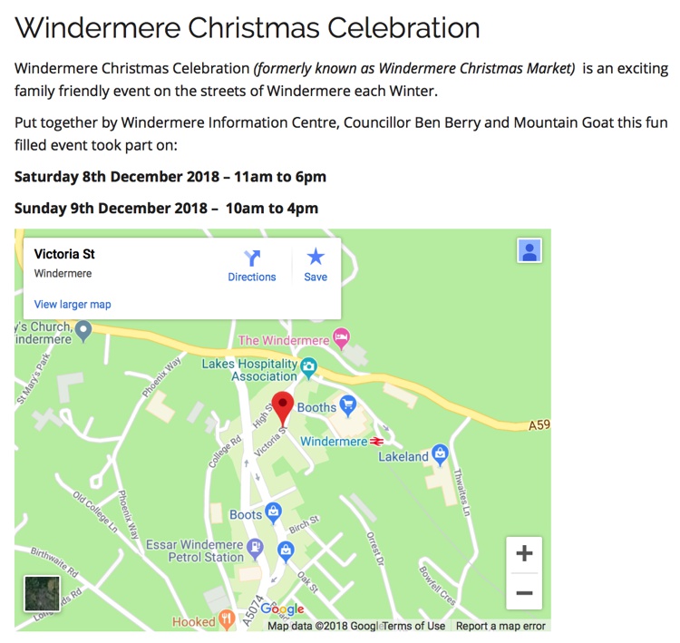 2018 Christmas in Windermere