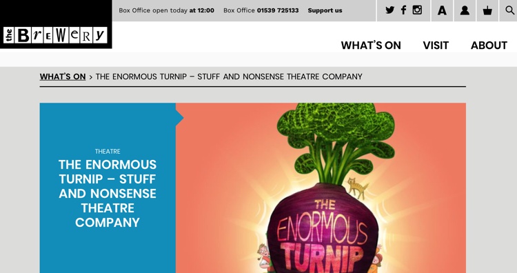 December 2018 The Enormous Turnip at the Brewery Arts Centre