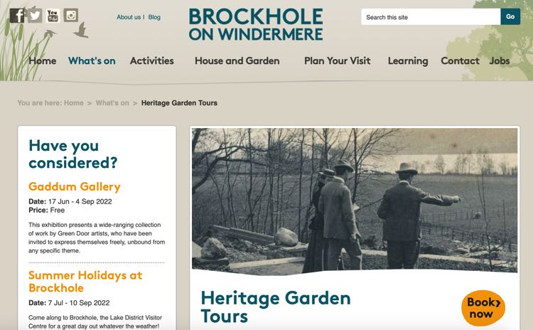 Heritage Garden Tours at Brockhole