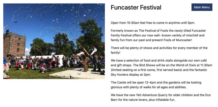 Funcaster Festival at Muncaster