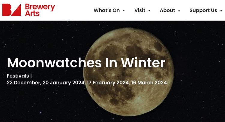 Moonwatch in Winter at Brewery Arts