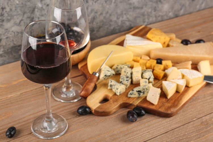 wine and cheese