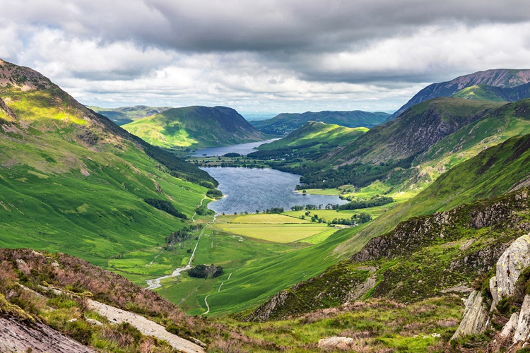 Buttermere & Crummock Water Viewed from Fleetwith Pike