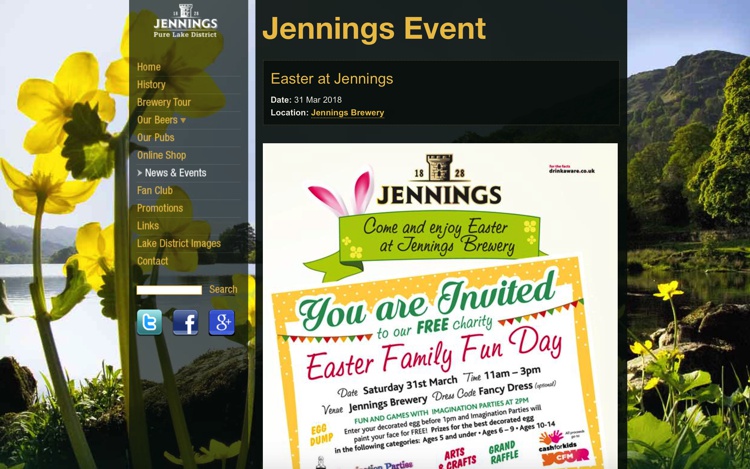 Jennings Brewery Easter 2018
