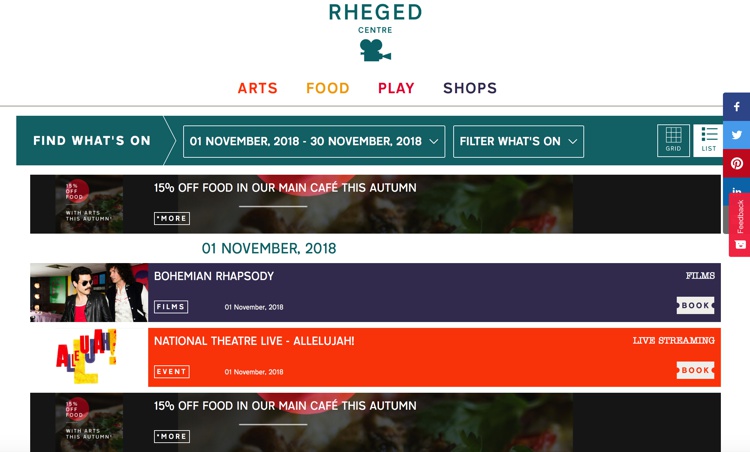 November at the Rheged Centre, Penrith