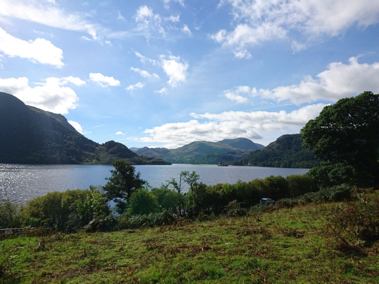 A view of Ullswater from the path