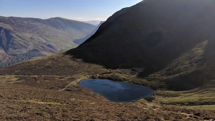 Bleaberry Tarn as Seen from the Path to Dodd